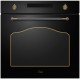 Luxor RPL 60 BL Classico UNIQUE Ultra AN 3 скла дверей + камінь для піци у подарунок , ретро антрацит, чорний