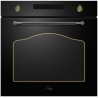 Luxor RPL 60 BL Classico UNIQUE Ultra AN 3 скла дверей + камінь для піци у подарунок , ретро антрацит, чорний
