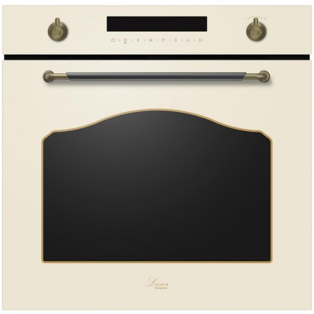 Luxor HB 978 Logic 60 CH Classico UNIQUE Ultra BG 3 скла дверей + камінь для піци, ретро, бежевий