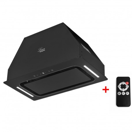 Luxor Stolz 60 LED 1450 m3 BK Sensor LED + пульт управління скляний фасад, чорне скло, чорна