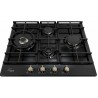 Варильна поверхня газова Luxor 650 Emaille Turbo Wok Italy KUP + кругла підставка Wok у подарунок, чорна