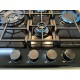 Варильна поверхня газова Luxor Round Vintage 60 Emaille Turbo Wok Italy BK + кругла підставка Wok у подарунок,чорна