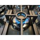 Варильна поверхня газова Luxor Round Vintage 60 Emaille Turbo Wok Italy BK + кругла підставка Wok у подарунок,чорна