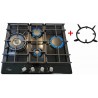 Варильна поверхня газова Luxor CUBO 60 Emaille Turbo Wok Italy BK + кругла підставка Wok у подарунок,чорна