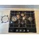 Варильна поверхня газова Luxor CUBO 60 Emaille Turbo Wok Italy BK + кругла підставка Wok у подарунок,чорна