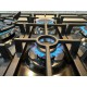 Варильна поверхня газова Luxor CUBO 60 Emaille Turbo Wok Italy BK + кругла підставка Wok у подарунок,чорна